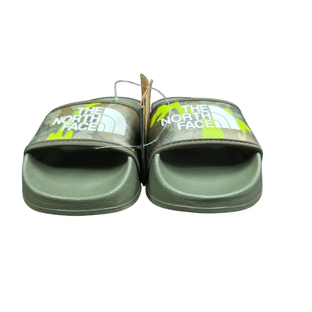 The North Face Base Camp Slide III Green Camo Print Slides Youth Boy's Sz 11-13